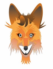 Fox is a fat animal cartoon