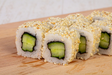 Roll with cucmber