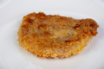Roasted pork schnitzel