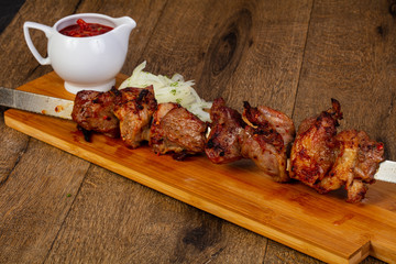 Grilled lamb kebab bbq