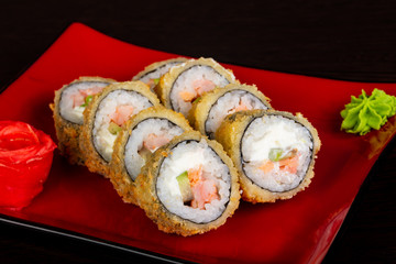 Japanese roll with salmon