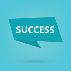 success word on sticker- vector illustration