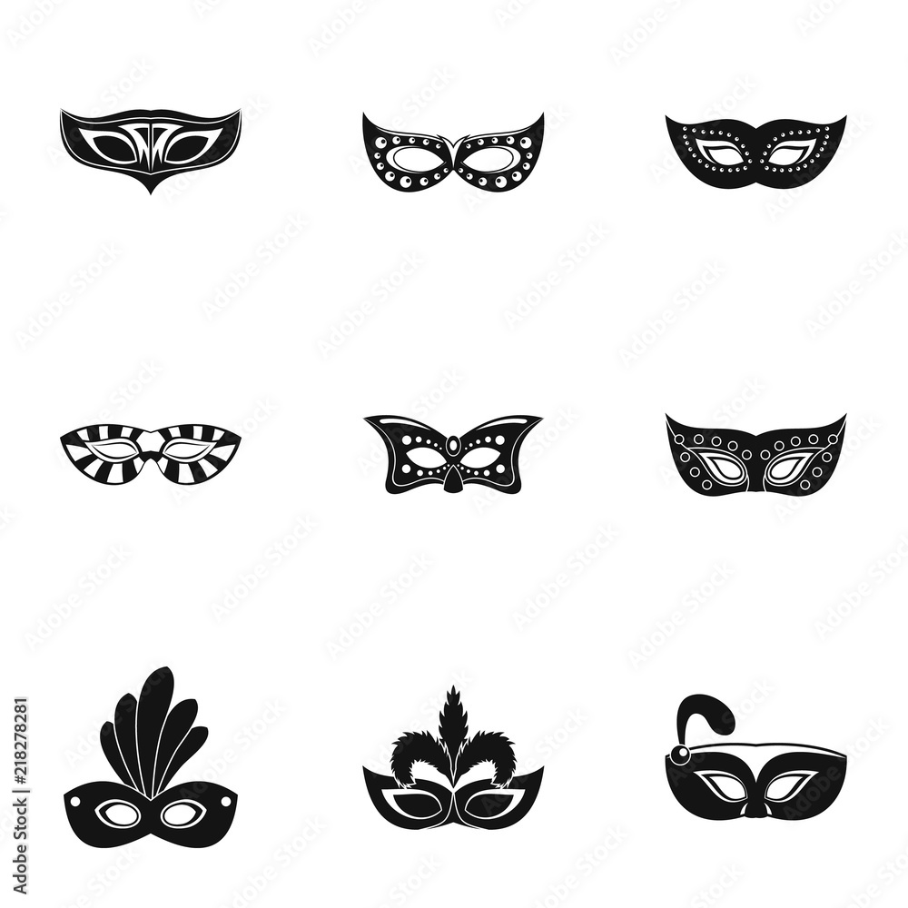 Poster wildcard icons set. simple set of 9 wildcard vector icons for web isolated on white background