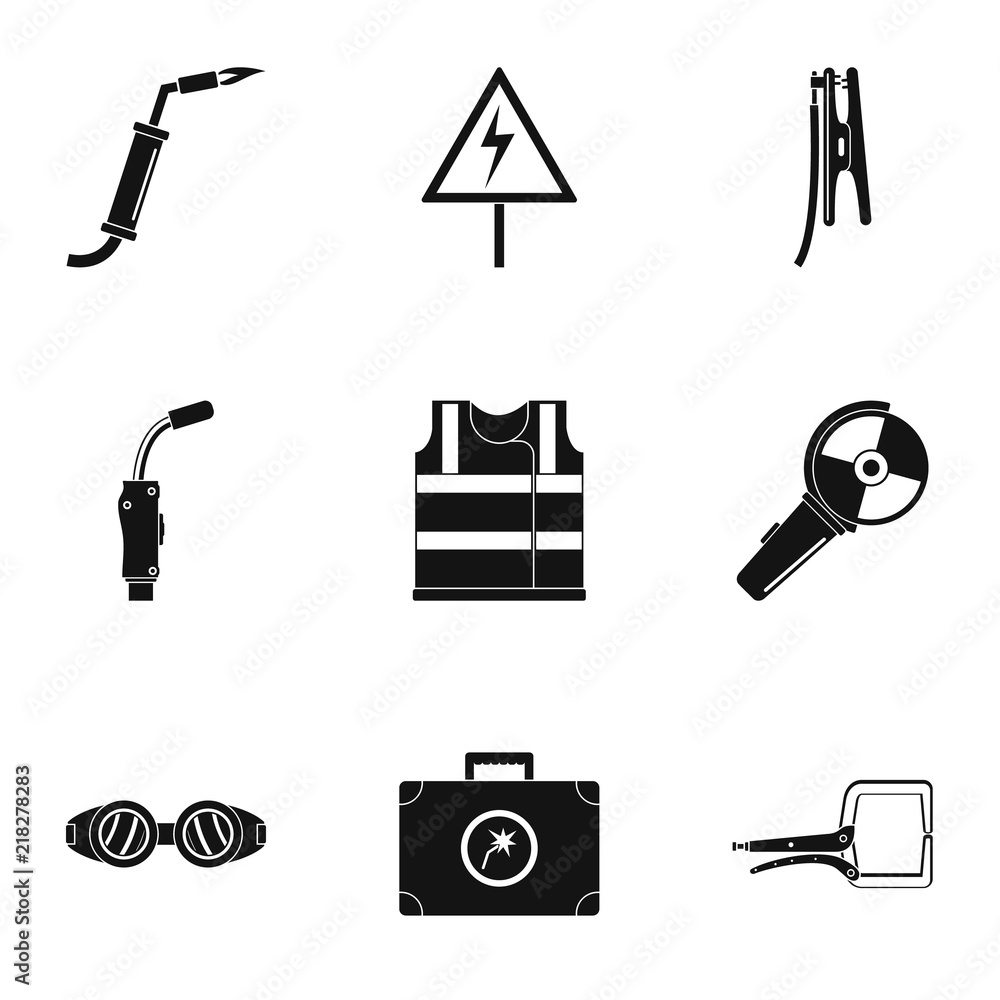 Fototapete electrical engineer icons set. simple set of 9 electrical engineer vector icons for web isolated on 