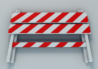 A traffic trestle illustration made in 3D software.