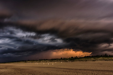 Burza na plaży 