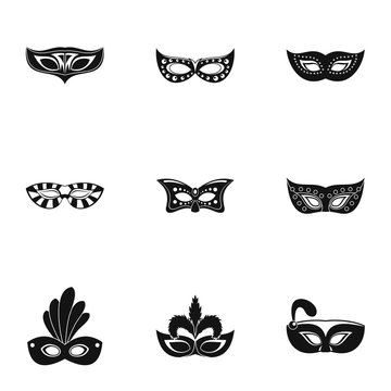 Wildcard icons set. Simple set of 9 wildcard vector icons for web isolated on white background