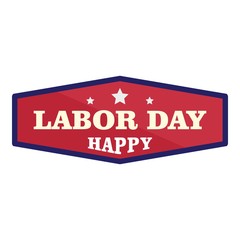 Fototapeta premium Badge labor day logo icon. Flat illustration of badge labor day vector logo icon for web design isolated on white background