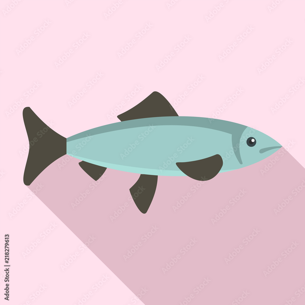 Poster fresh fish from sea icon. flat illustration of fresh fish from sea vector icon for web design