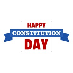 Constitution day logo icon. Flat illustration of constitution day vector logo icon for web design isolated on white background