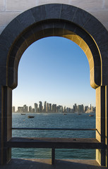 Cityscape from Doha, the capital of Qatar