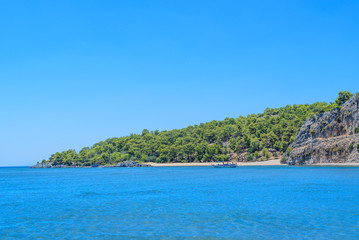 Fototapeta premium People are resting on Iztuzu Beach, Turkey