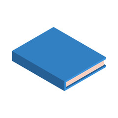 Blue school new book icon. Isometric of blue school new book vector icon for web design isolated on white background
