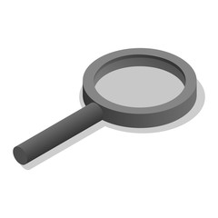 Scientific magnifying school glass icon. Isometric of scientific magnifying school glass vector icon for web design isolated on white background