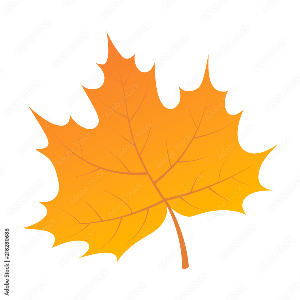 Poster yellow leaf of tree icon. isometric of yellow leaf of tree vector icon for web design isolated on wh