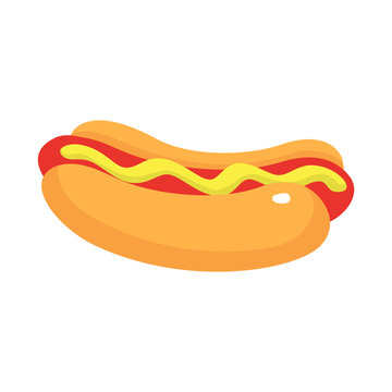 Street food of hotdog icon. Isometric of street food of hotdog vector icon for web design isolated on white background