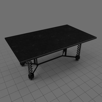 Metal rectangular table