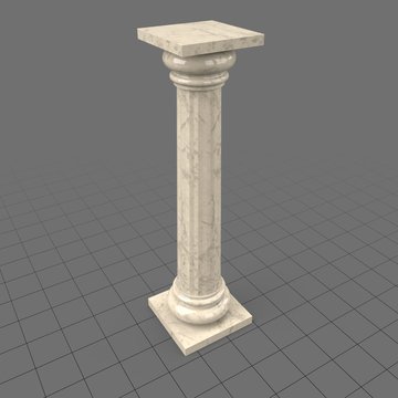 Fluted column with capital