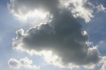 bedrohliche dunkle wolken am himmel