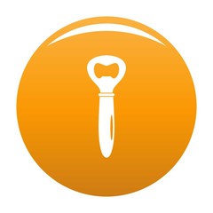 Bottle opener icon. Simple illustration of bottle opener vector icon for any design orange