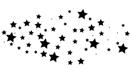 Abstract Background with Many Random Falling Golden Stars Confetti .