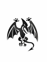 Pterodactyl emblem  logo black