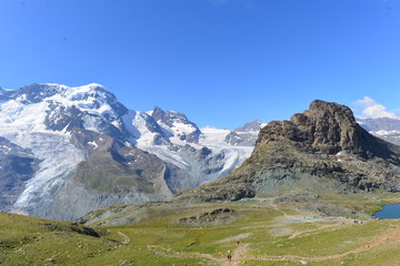 Gebirgsmassiv Monte Rosa in den Walliser Alpen