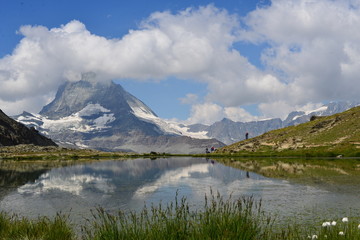 Riffelsee - Matterhorn in den Walliser Alpen 