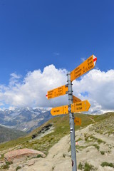 Wanderwege im Riffelberg Walliser Alpen