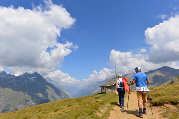 Fototapeta na wymiar Zermatt - Bergstation Riffelberg in den Walliser Alpen 
