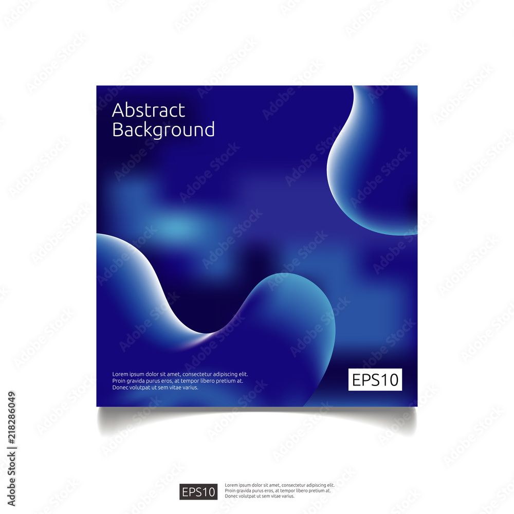 Poster abstract 3d fluid flow color graphic background design. futuristic cool gradient composition liquid 