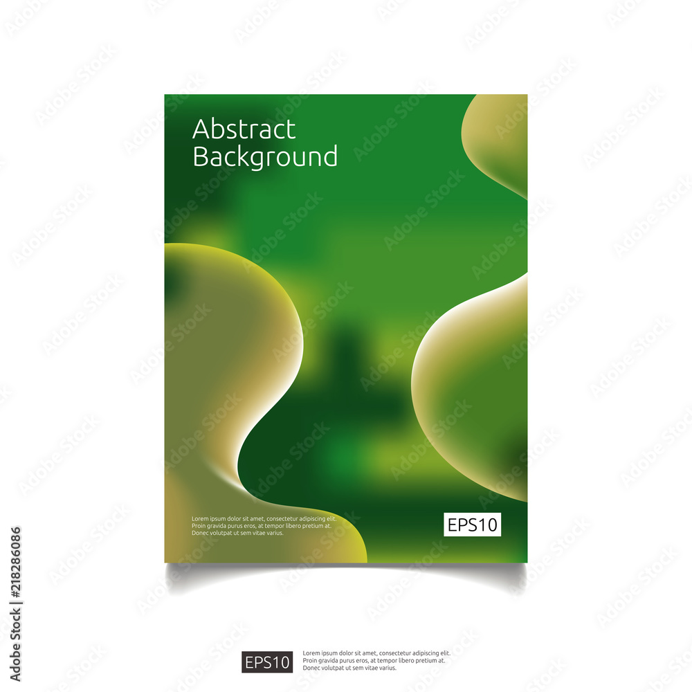 Poster abstract 3d fluid flow color graphic background design. futuristic cool gradient composition liquid 