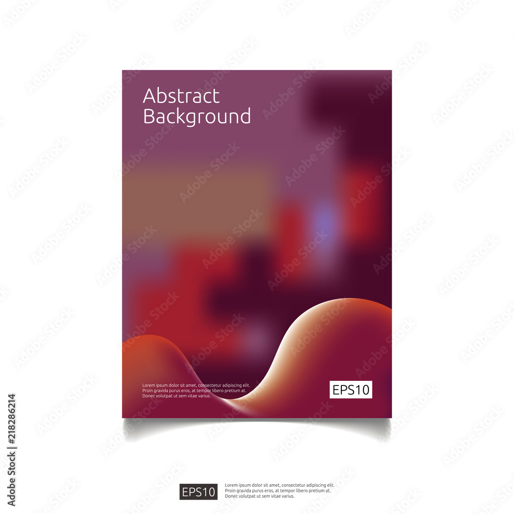 Poster abstract 3d fluid flow color graphic background design. futuristic cool gradient composition liquid 