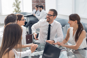 Bank employees hold a workshop