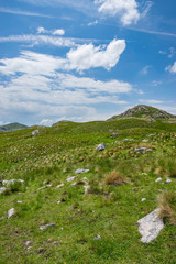 Picturesque high mountains in the north of Montenegro in the National Park Durmitor.