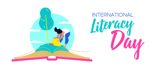 Literacy Day web banner for world education