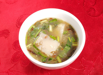 Taiwanese traditional cuisine - Radish cake soup