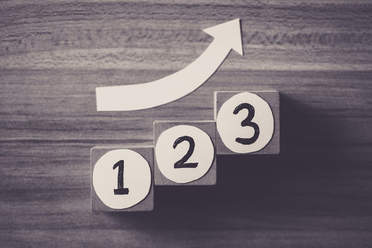 Step By Step Concept Step 1, Step 2, Step 3 - the ladder to success