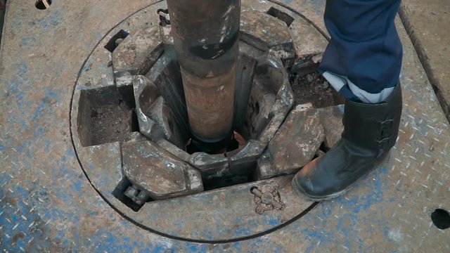 Working on a Drilling Rig. Oil and Gas Industry. Rig Technicians