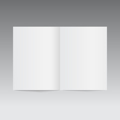 Mockup opened magazine or brochure . Vector