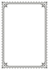 Decorative border frame certificate template