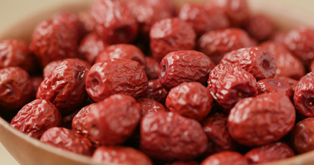 Heap of dried red jujube