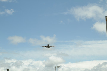 Fototapeta na wymiar Airplane against sky