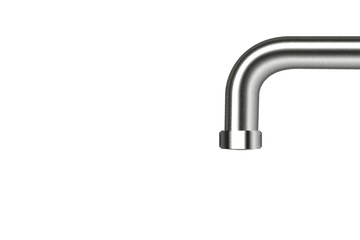 Chrome faucet isolate on white background