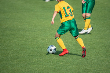 女子サッカー試合風景