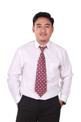 Young Businessman Standing Forward Smiling