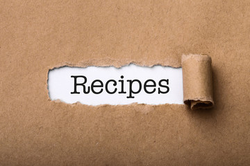 Recipes Paper Tear