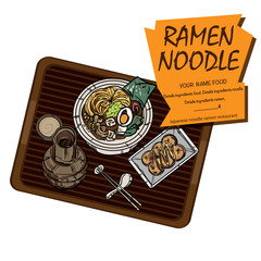 menu ramen noodle japanese template design
