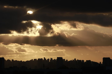 Entardecer em São Paulo