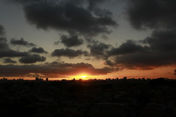 pôr-do-sol em São Paulo
